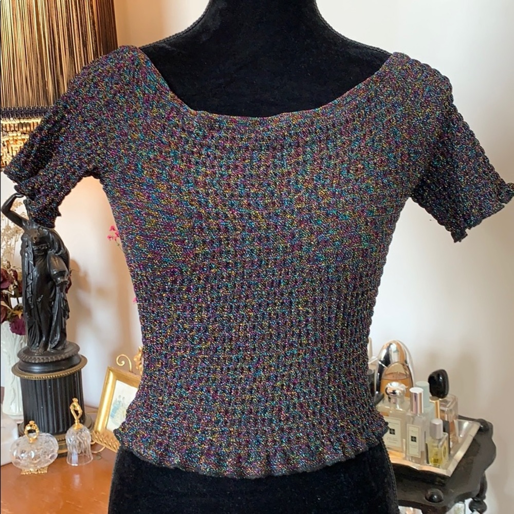 Urban Outfitters Sparkly Holographic Crop Top